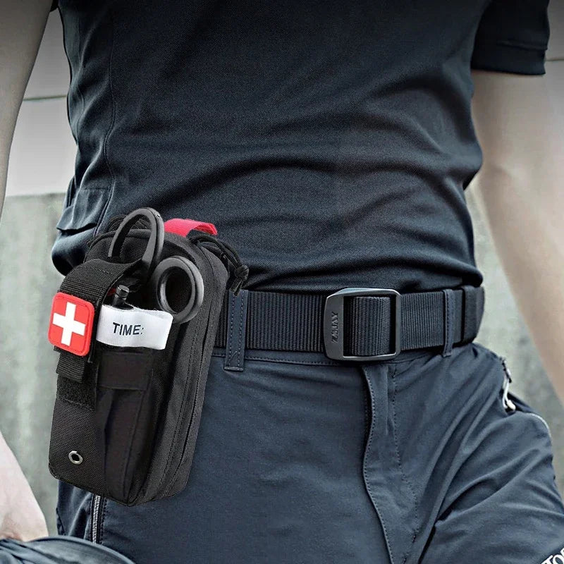 Trousse de premiers secours professionnelle, garrot de sauvetage médical, pochette EDC, outil de survie Molle pour Camping en plein air randonnée d'urgence