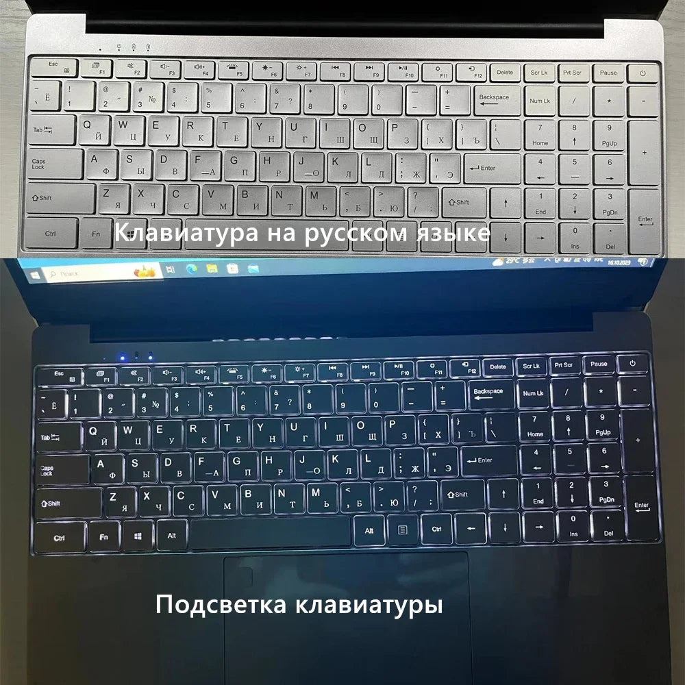 2025 ordinateur Portable 15.6 pouces écran IPS 16GB RAM Intel Celeron 11th N5095 Netbook Windows 10 11 Pro bureau ordinateur Portable