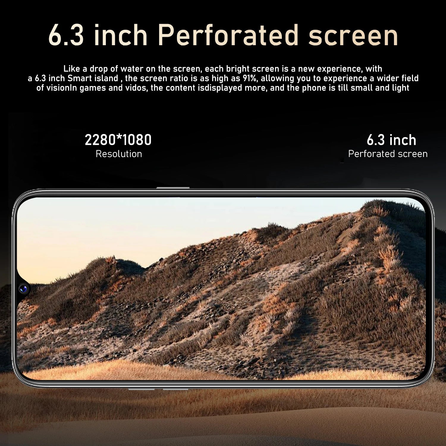 Vision mondiale 17 Pro Max Smartphone 5G Android 12 8GB RAM 512GB ROM 6.3 pouces téléphone 2280x1080HD 24 + 48MP 4 5G réseau téléphone portable
