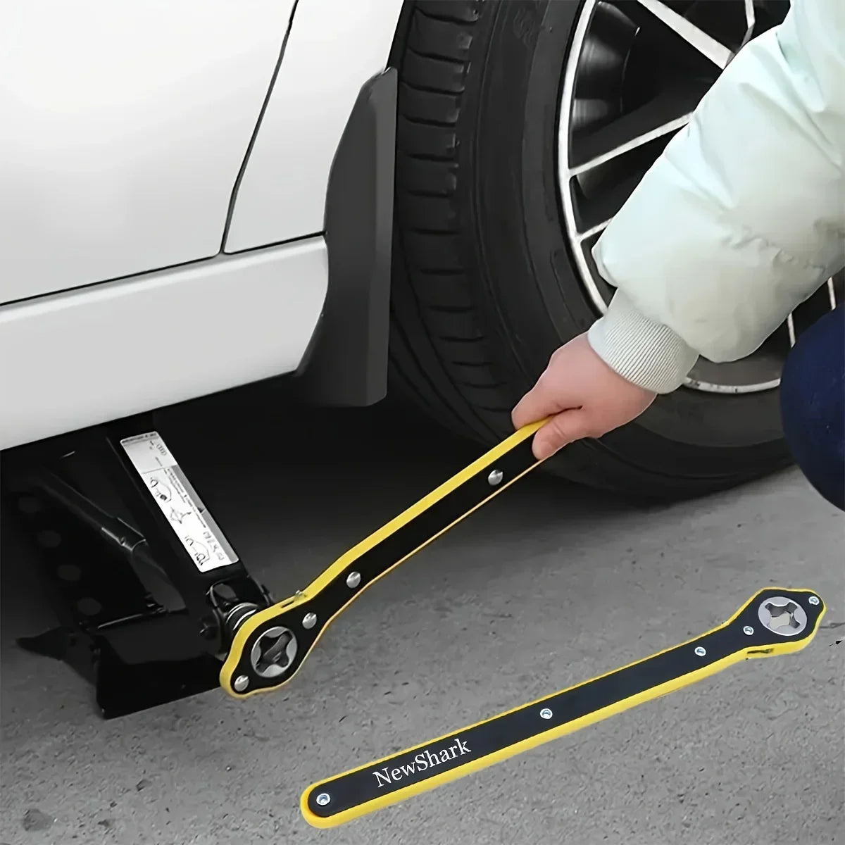 Clé à cliquet pour voiture, cric permettant d'économiser du travail, cric à ciseaux, roue de pneu de Garage, poignée, clé permettant d'économiser du travail, outils de réparation automobile