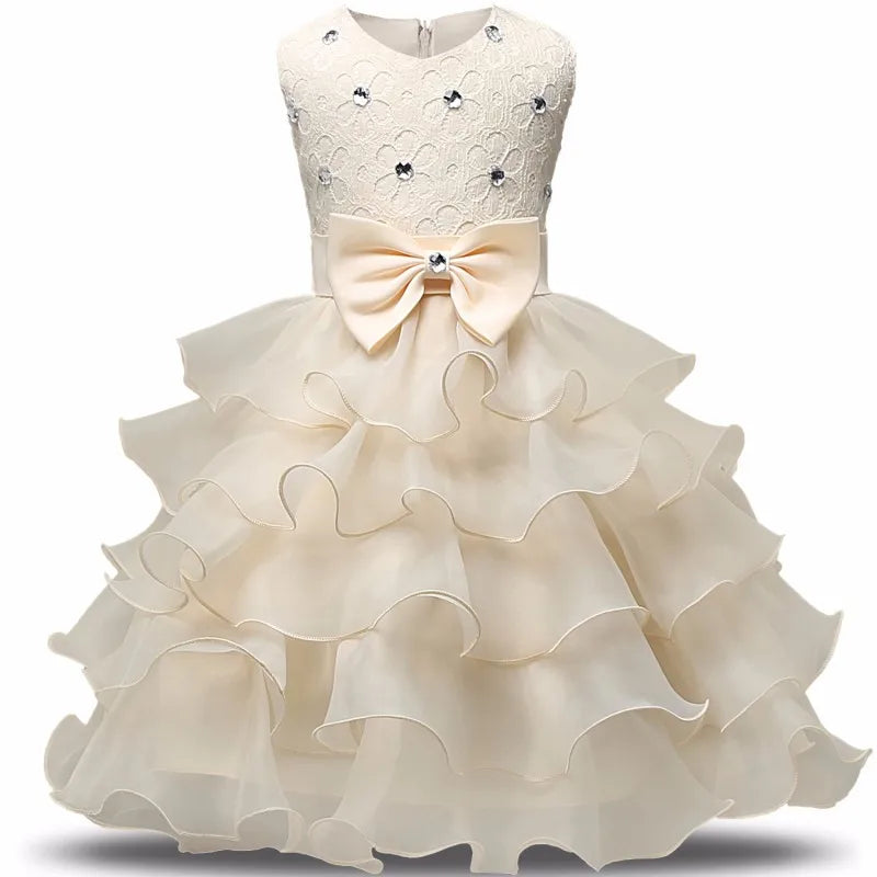 Robe de demoiselle d'honneur pour mariage, tenues d'anniversaire pour bébés filles de 2 à 8 ans, robes de première Communion pour enfants, vêtements de fête pour enfants
