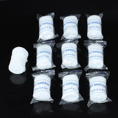 10 rouleaux/lot 5cm x 4.5m PBT pansement élastique trousse de premiers soins rouleau de gaze pansement