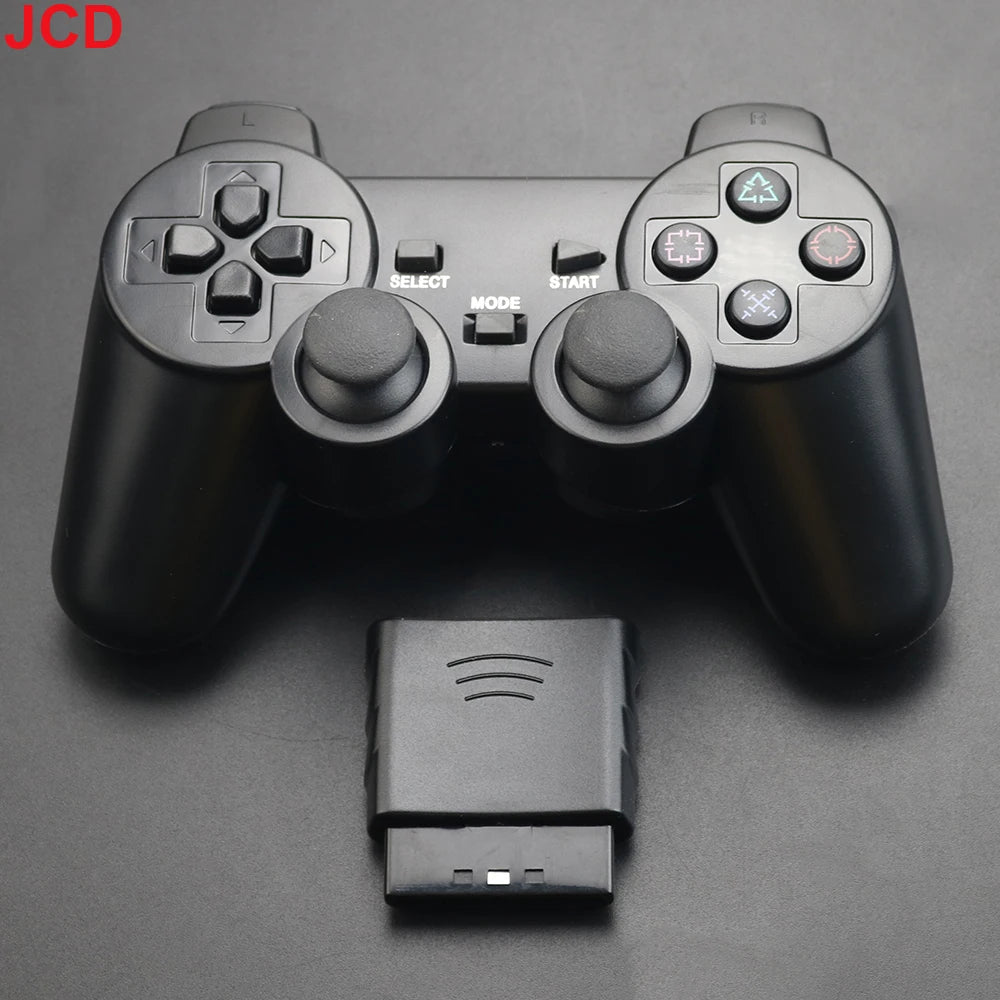 JCD 1 pièces manette de jeu sans fil pour Console PS2 manette 2.4G Double Vibration choc Joypad USB contrôleur de jeu pour PC