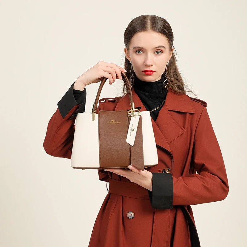 Sac à main de luxe imprimé grande capacité en cuir souple pour femmes, sac à bandoulière de loisirs de styliste pour dames