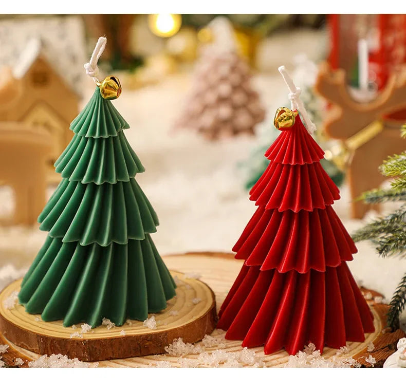 Nouvelle bougie en forme d'arbre de noël bougie d'aromathérapie bougies parfumées de noël bougies faites à la main cadeau décor à la maison vela navidad candele