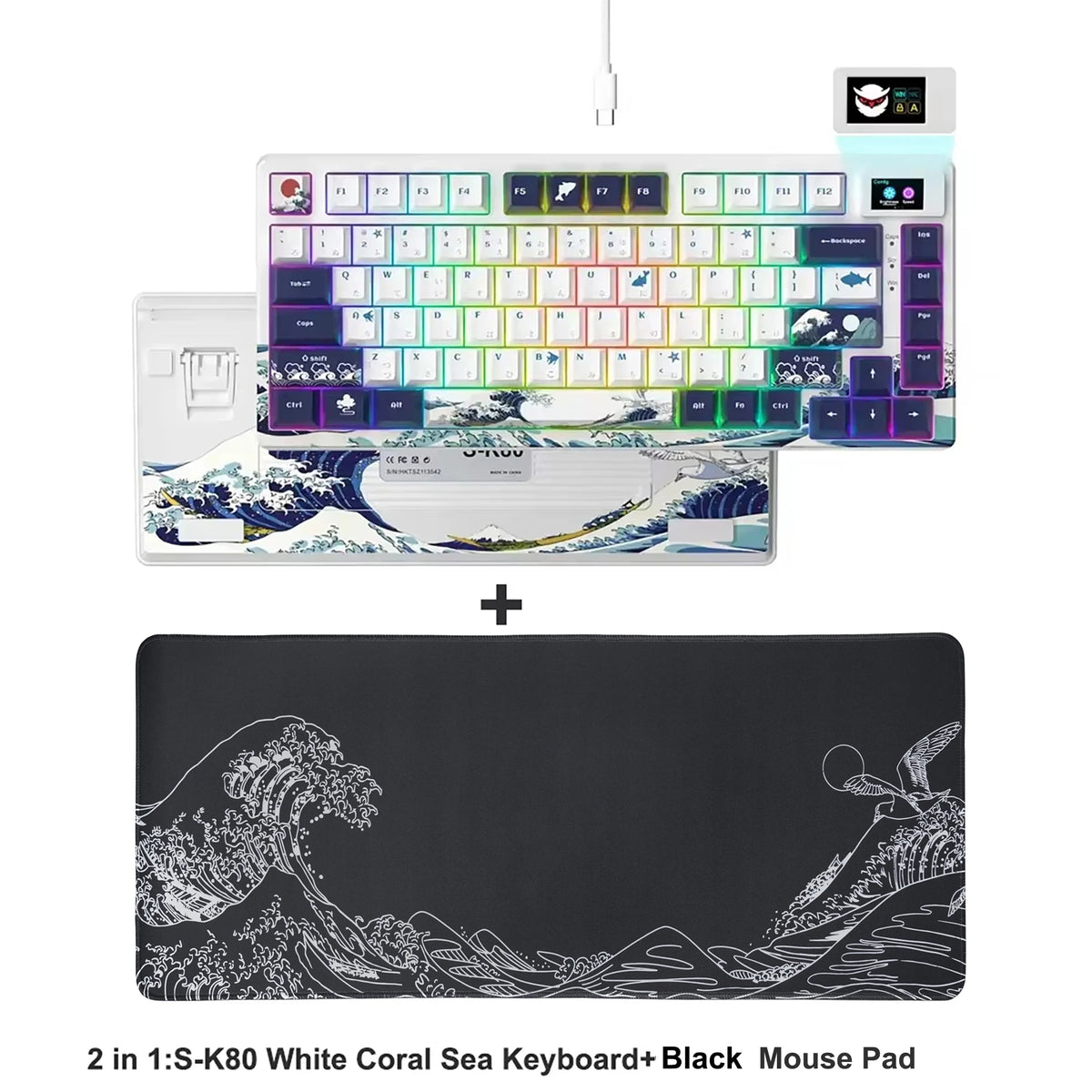 Womier S-K80 75% clavier avec écran OLED couleur clavier de jeu mécanique échange à chaud clavier joint montage rvb clavier personnalisé