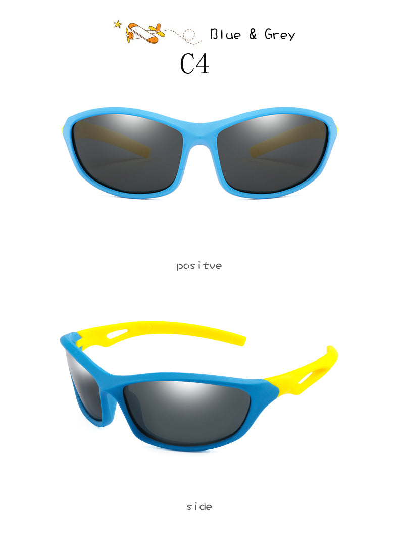 Enfants garçon sport lunettes de soleil TR90 Cool lunettes de soleil lunettes extérieures Protection UV lunettes équilibre voiture glisser nuances enfants lunettes