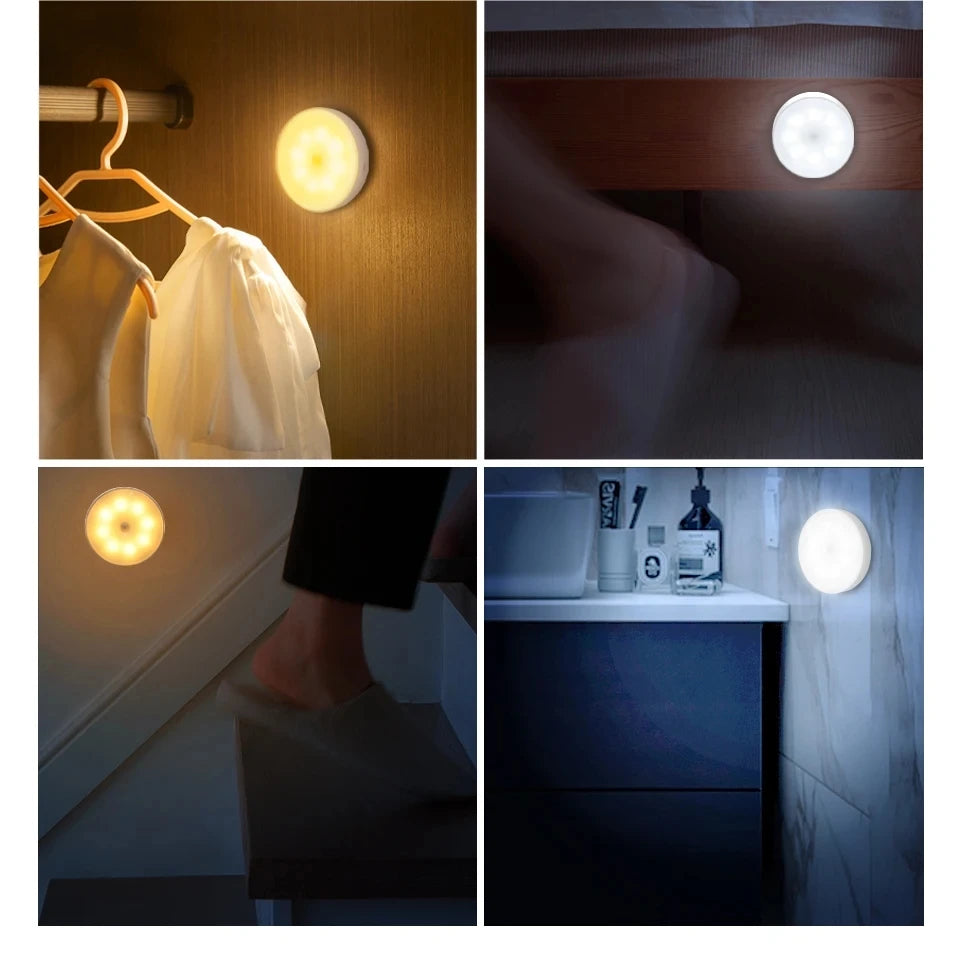 Lampe intelligente avec détecteur de mouvement, Rechargeable par Usb, lumière blanche chaude pour cuisine, escaliers, couloir, placard, chambre à coucher