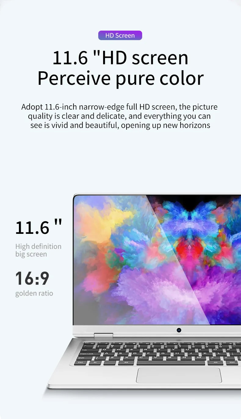 11.6-inch touchscreen 2-in-1 laptop Windows 11 Pro Intel N4020 tablet PC computer 8GB DDR4 128GB 256GB 512GB SSD study laptop