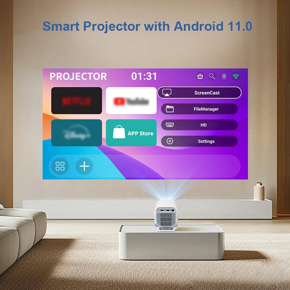 PROGAGA PG370 1080P projecteur Full HD pour film WiFi Android projecteur 4K PG370 Smart TV Home cinéma Mini projecteur vidéo Portable vidéoprojecteur videoprojecteur 4k projecteur projecteur vidéo retroprojecteur 4k