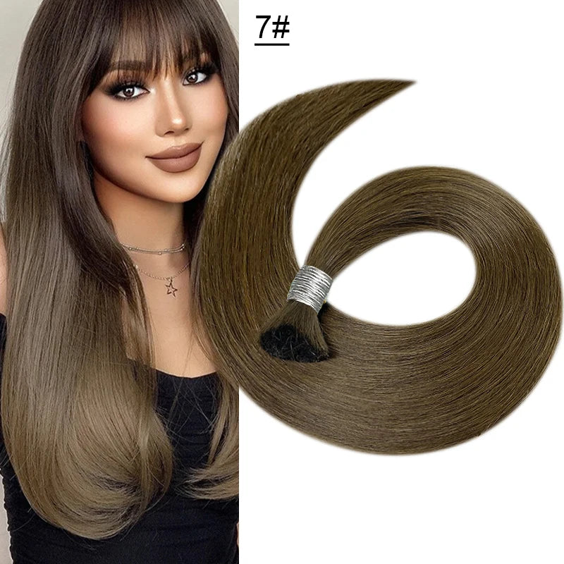613 Straight Human Hair Bundles, No Weft, 100% Virgin, Highlighting Original Russian Natural Unprocessed Blonde Loose Extensions