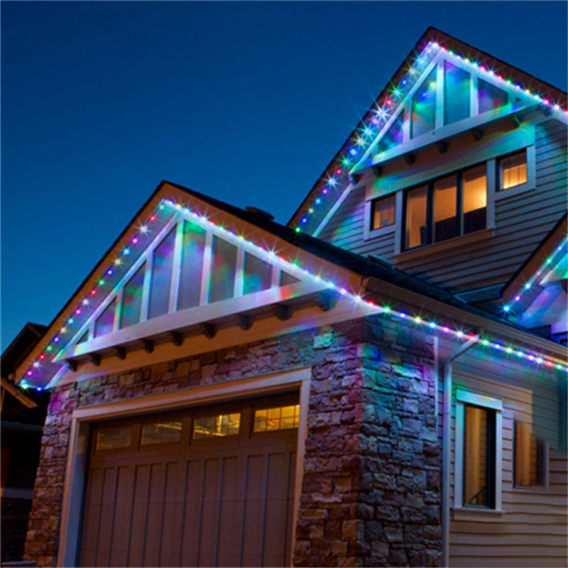 Solar string lights, outdoor tube rope lights, waterproof tube lights for outdoor home, garden, parties, and decorations. LED outdoor lights.