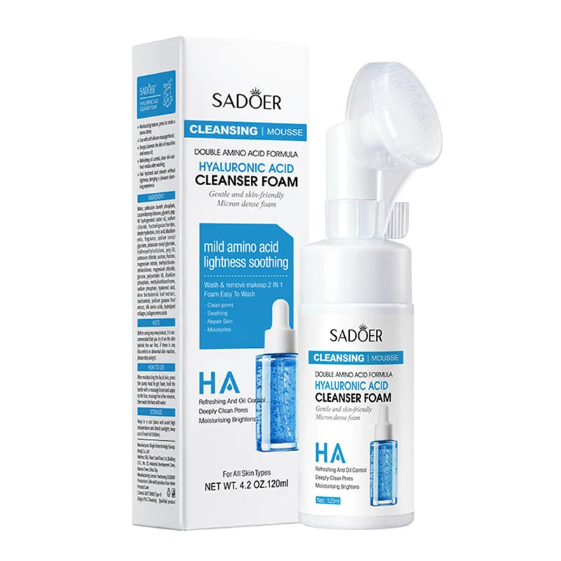 SAODER Q10 vitamine C nettoyant pour le visage mousse de lavage du visage nettoyage du visage Mossee hydratant éclaircissant produits de soins de la peau du visage