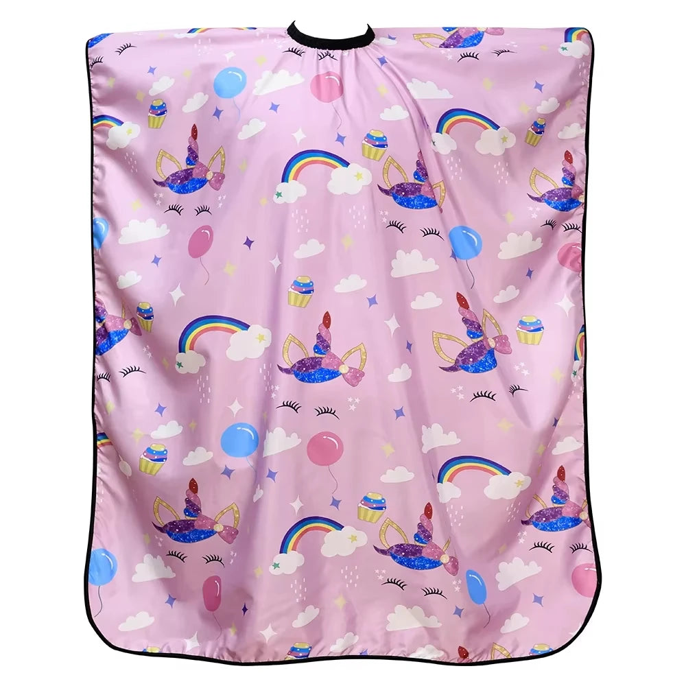 Cape de coiffure pour enfants, dessin animé mignon, robe de coiffure, salon de coiffure, tissu de coiffeur pour enfants