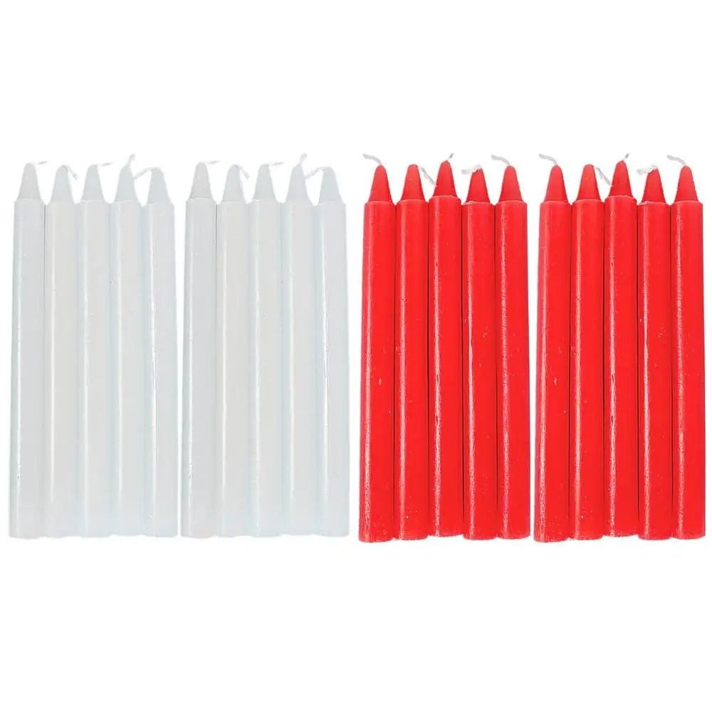 Bougies coniques 10X cire naturelle non parfumée, fournitures de survie, bougies coniques courtes pour la maison, pour les célébrations de bénédiction de mariage