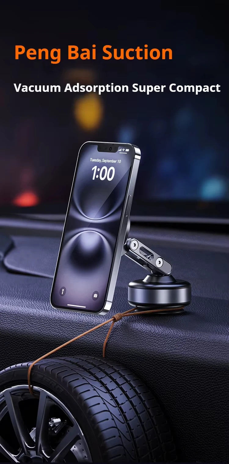Support de téléphone magnétique pour voiture 360 °   Aspiration sous vide électrique pliante rotative pour support de Streaming de cuisine de gymnase de Navigation de voiture