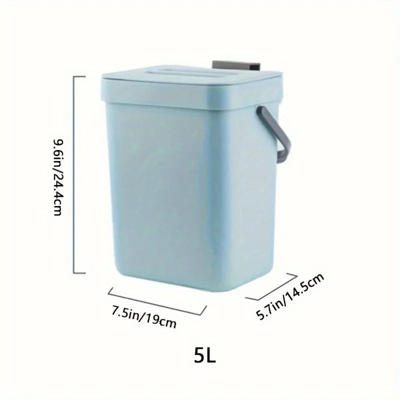 Poubelle de cuisine, petit poubelle de compost de comptoir avec couvercle, récipient de sucettes alimentaires sans odeur, poubelle murale