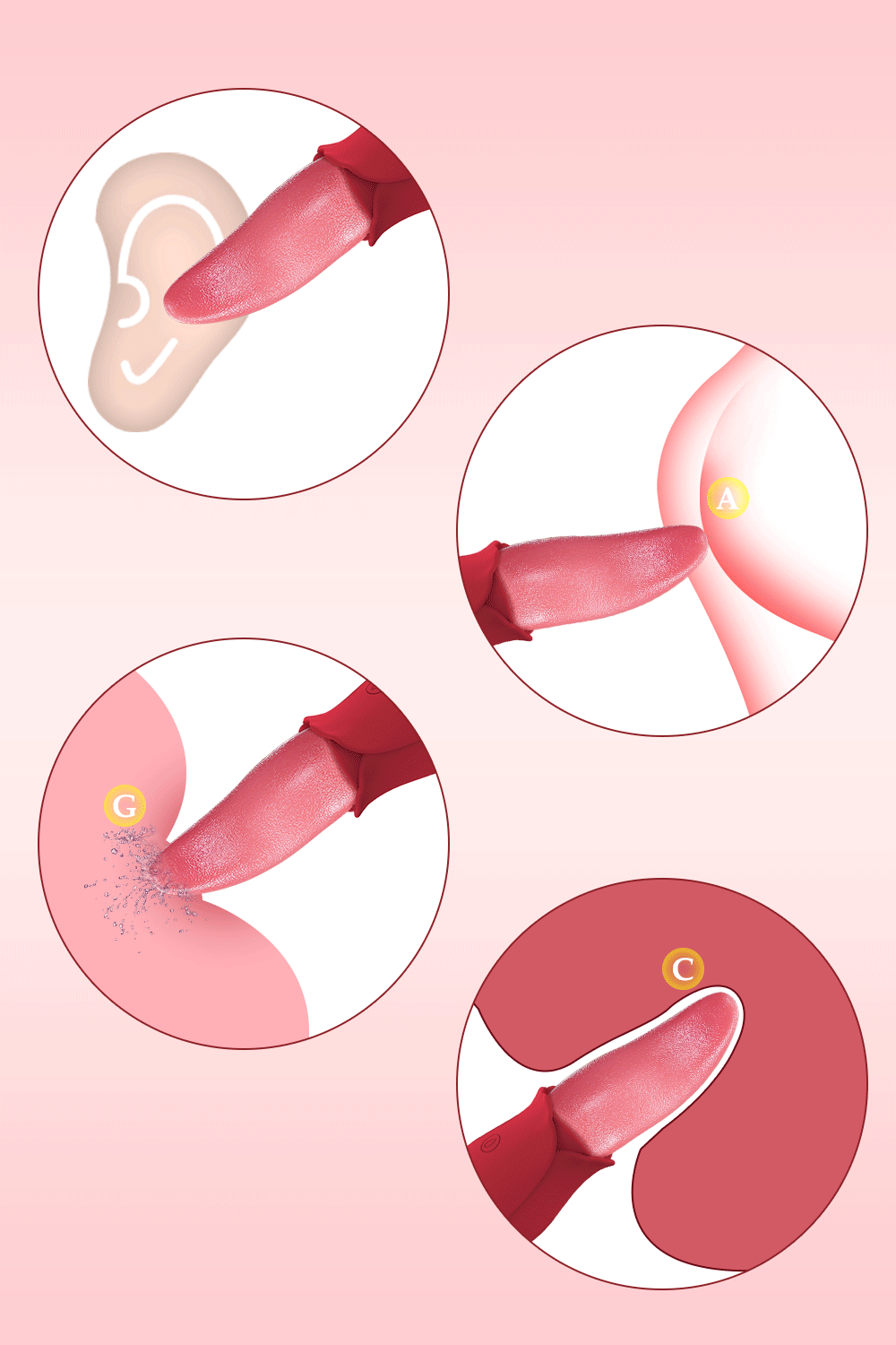 Vibromasseur puissant pour lécher la langue, jouet sexuel pour adulte pour femmes, Masturbation féminine, point G, stimulateur de mamelon, vagin et Clitoris