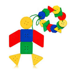 Jouets éducatifs Montessori pour enfants, 30 pièces, blocs géométriques d'apprentissage précoce, boutons de filetage, outils pédagogiques GYH