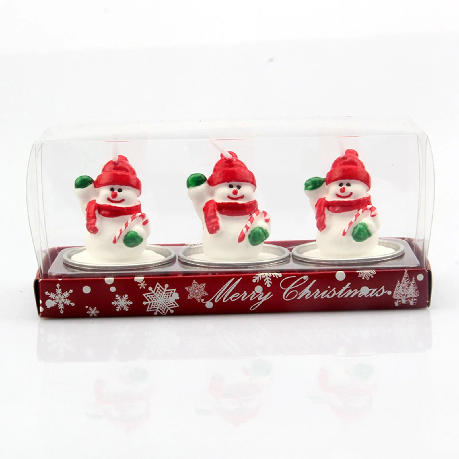 Bougie parfumée pour arbre de noël, faite à la main, père noël, bougies mignonnes en cire de soja, bonhomme de neige, bougies de mariage, décoration de la maison, cadeaux de fête de noël
