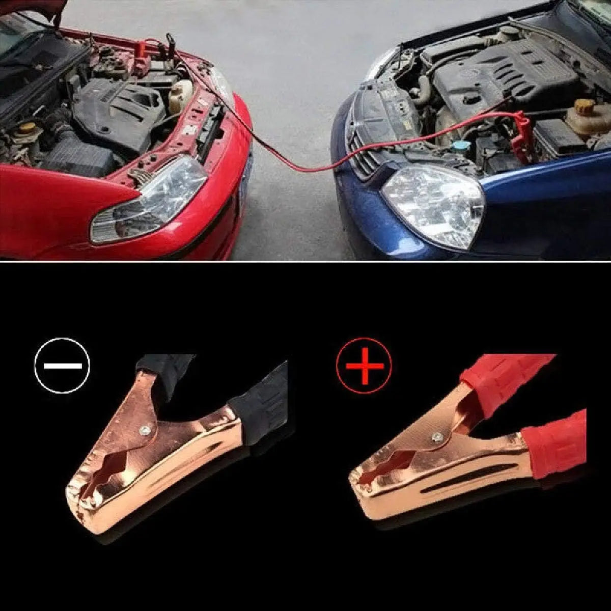 Car Battery Jump Start Cable | For Car/SUV/Truck | Emergency Ignition | Quick Start Power Booster Cable - 1.5m