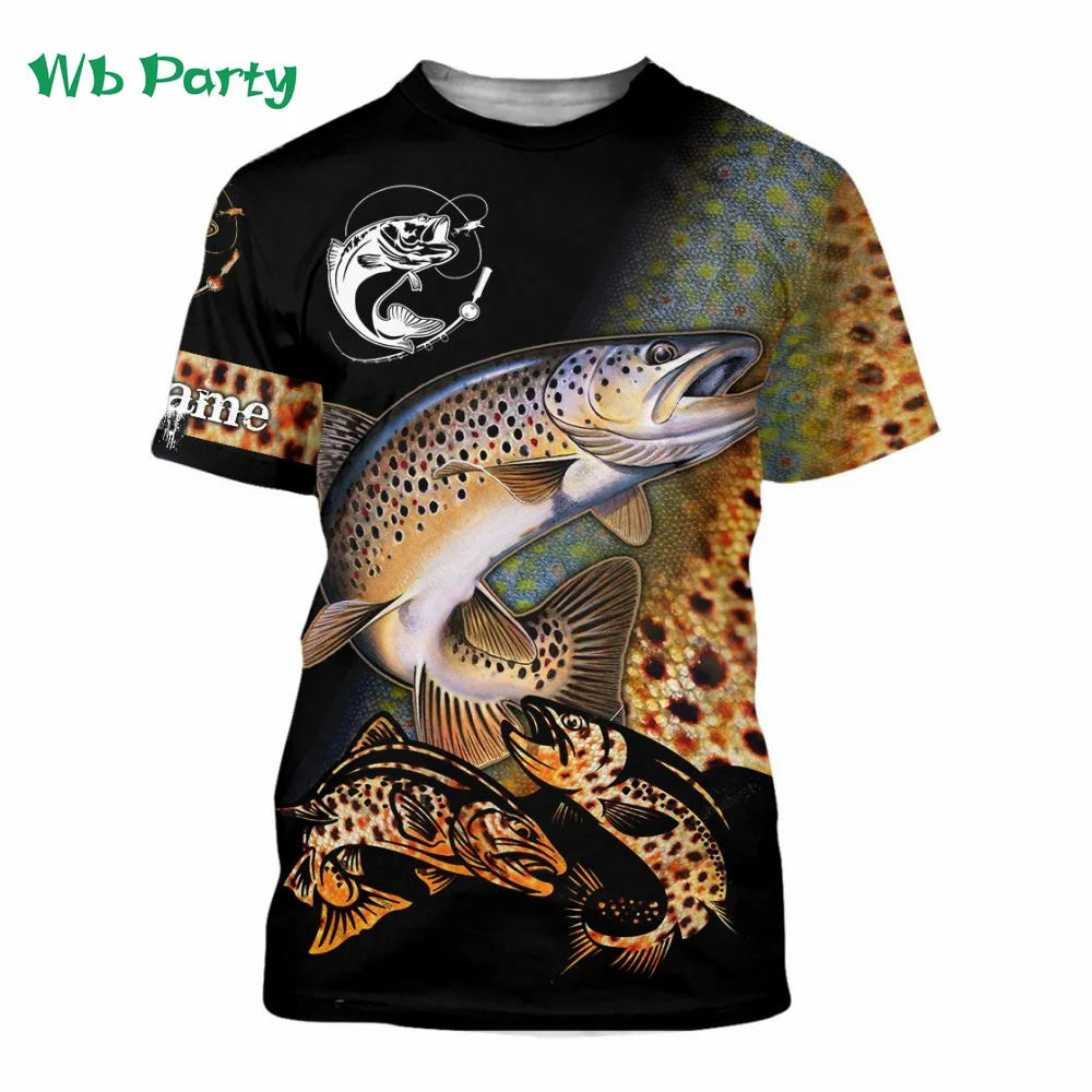 Camisas para hombre, camiseta gráfica con estpado de peces, camiseta de manga corta para hombre, camisetas con gráficos