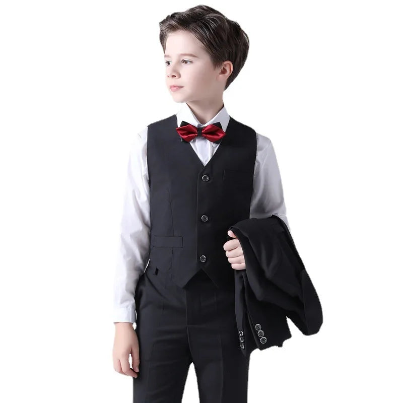 Children's Wedding Show Suit, Formal Suit, Blazer, Jacket, Pants, Bow Tie, 3 Pieces