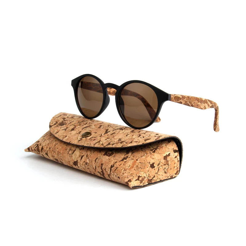 Kenbo haute qualité ronde bois bambou Grain lunettes de soleil polarisées avec étui mode femmes homme nuances lunettes de soleil en bois