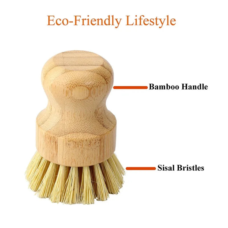 Brosse à récurer la vaisselle en bambou Regina, brosse à récurer la vaisselle en bois de cuisine, brosse à livres pour laver la vaisselle, casserole en fonte, 1 pièce, 2 pièces