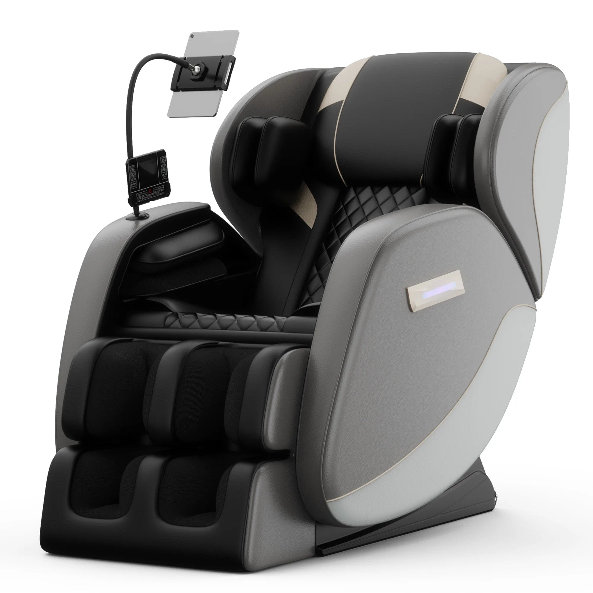 Fauteuil de massage complet Zero Gravity avec chauffage, airbags, rouleau pour les pieds et écran tactile – Supports jusqu'à 180 lb