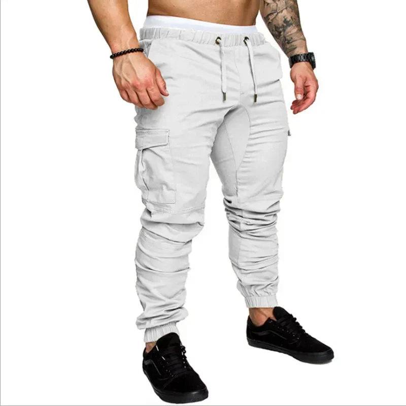 Men's Casual Pants, Fashionable Large Pocket Hip Hop Harem Pants, High-Quality Outerwear, Soft Sweatpants, Men's Joggers, Trousers