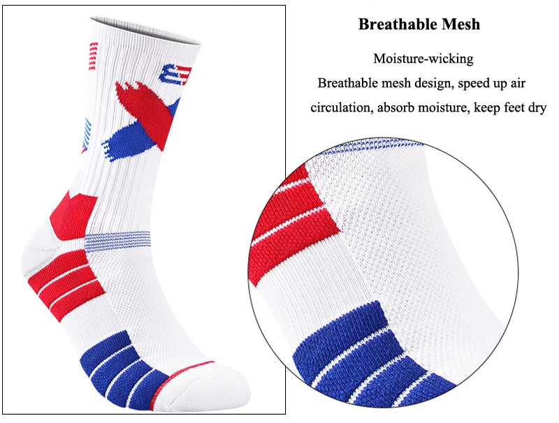 Compression sports socks for men and women, ideal for running, cycling and hiking