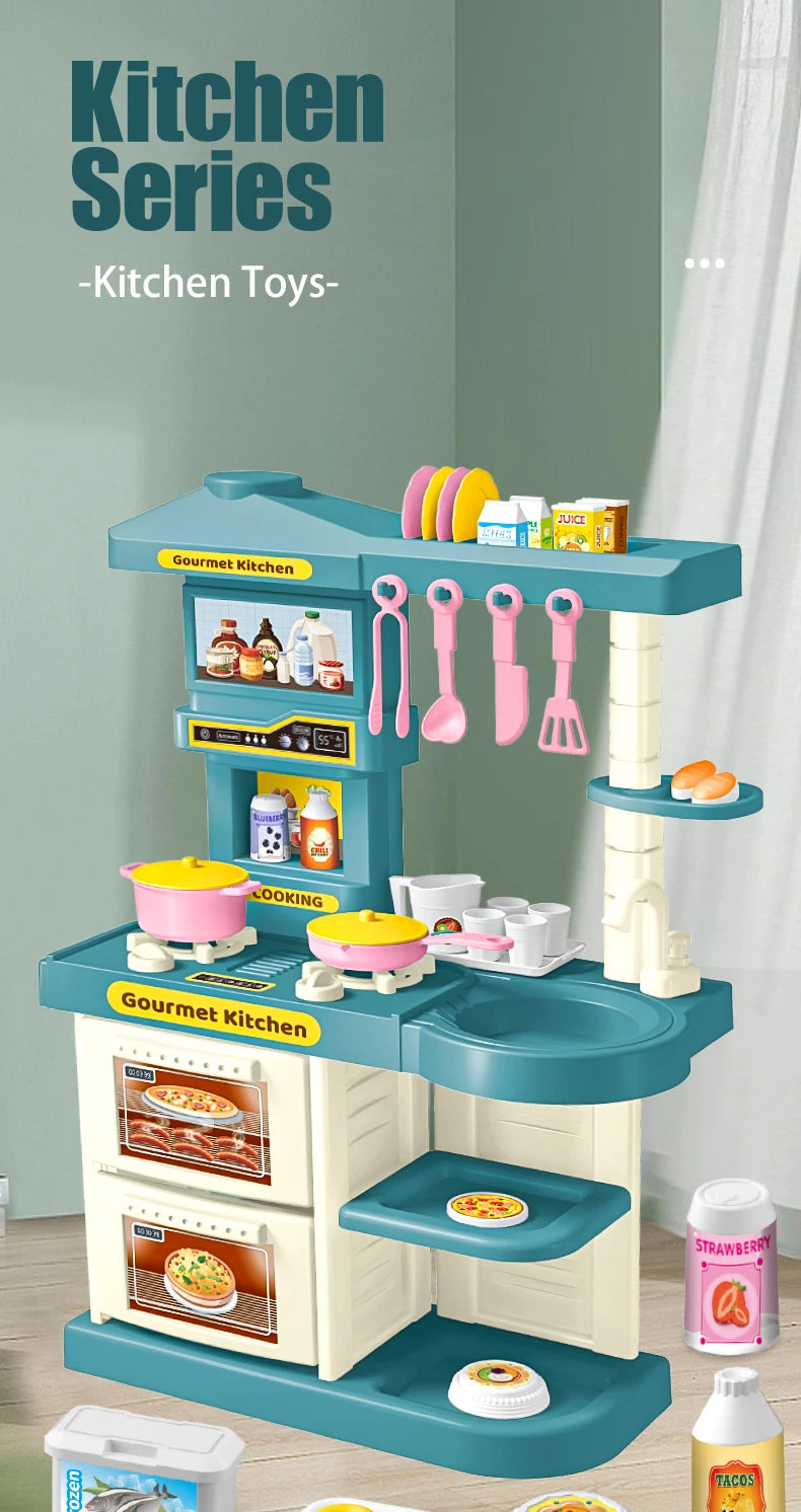 Accessoires de cuisine pour enfants, ensemble de jeu, jouets, aliments de cuisine, casseroles, Pots à lait, fourchette à pain pour enfants de 3 ans et plus, garçons et filles