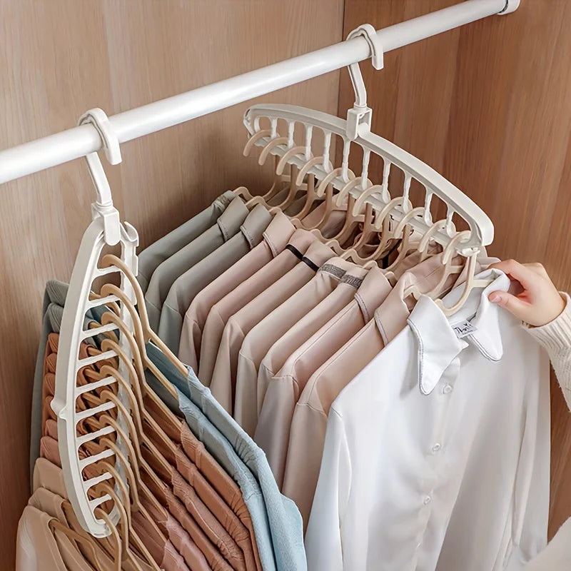 Cintre pliant multi-trous, support de rangement antidérapant, gain de place, organisateurs pour garde-robe, jean, pantalon, écharpe
