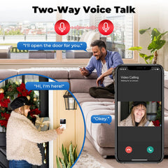 Sonnette vidéo WiFi sans fil, caméra HD, alarme IR, sécurité, maison intelligente, interphone WiFi pour la maison
