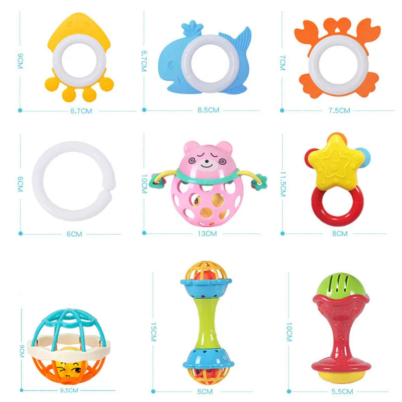 Hochet de développement précoce pour bébés de 0 à 12 mois, jouets de dentition pour nouveau-nés, jeux pour bébés, jouets, hochet de dentition