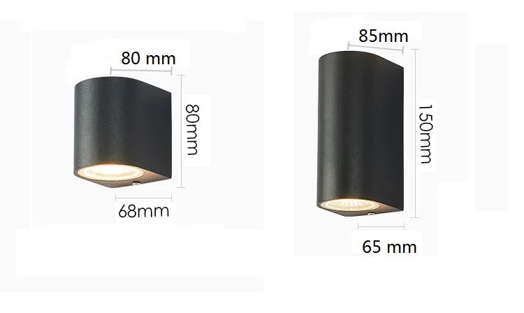 Applique Murale LED à Double Tête Imperméable Conforme à la Norme IP65, Éclairage d'Extérieur, 5/10W