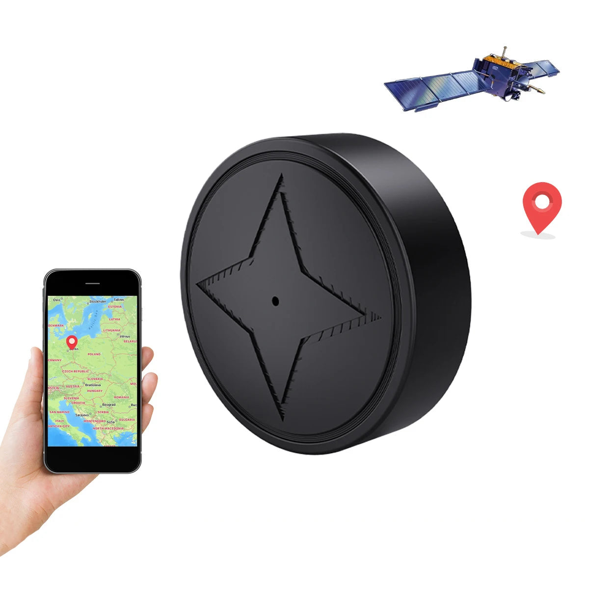 Mini magnetic GPS tracker for cars, motorcycles, and trucks; real-time tracking locator; vehicle anti-loss device; bath