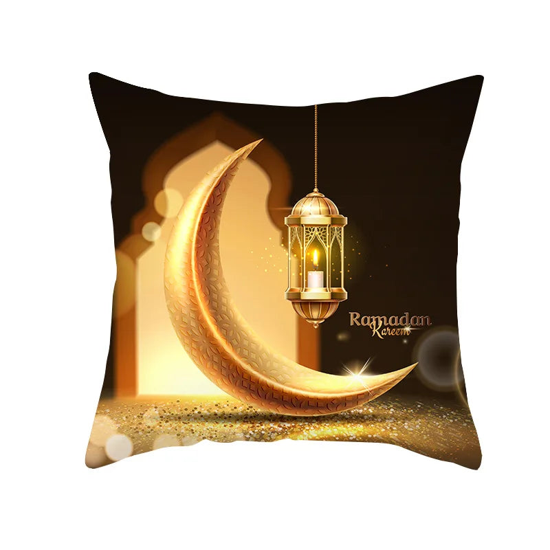 Taie d'oreiller décorative pour Ramadan Eid Mubarak, housse de coussin de canapé pour la maison, cadeaux de mosquée musulmane islamique, 2025