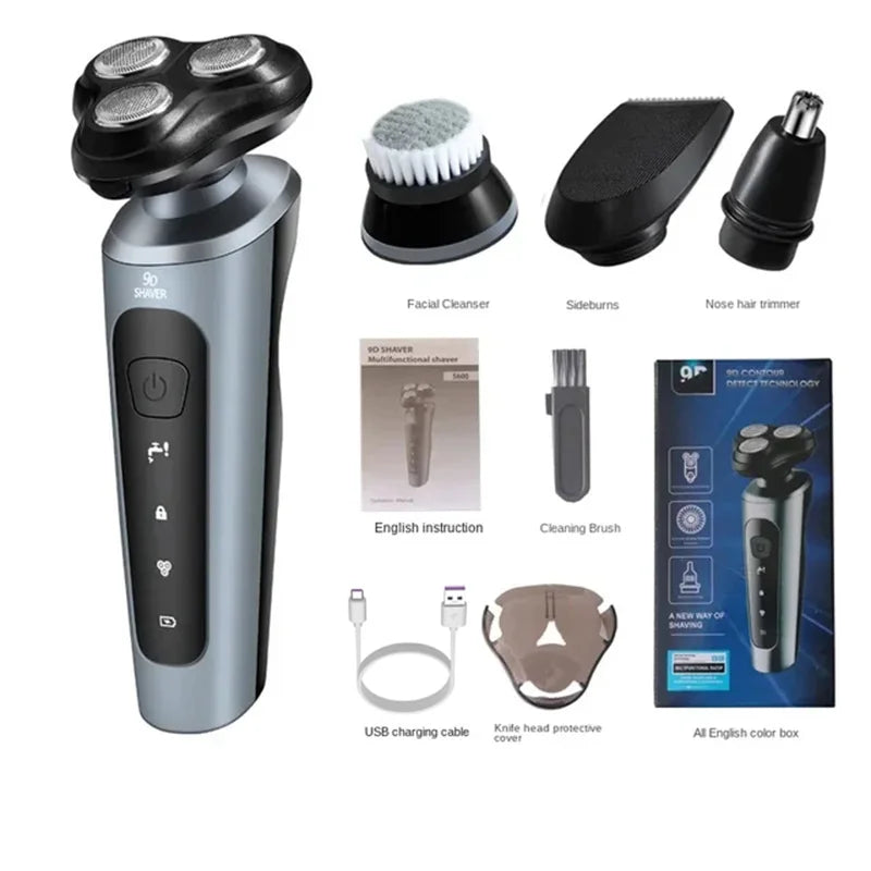 Rasoir ours rasoir pour hommes Intelligent humide sec barbe rasage tondeuse rasoir barbe dissolvant ABS tondeuse Rechargeable
