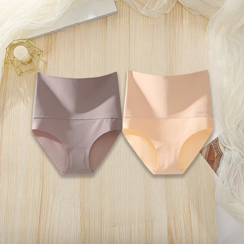 2 pièces/ensemble culottes taille haute femmes corps sous-vêtements amincissants respirant slips confortables slips solides Lingerie respirante