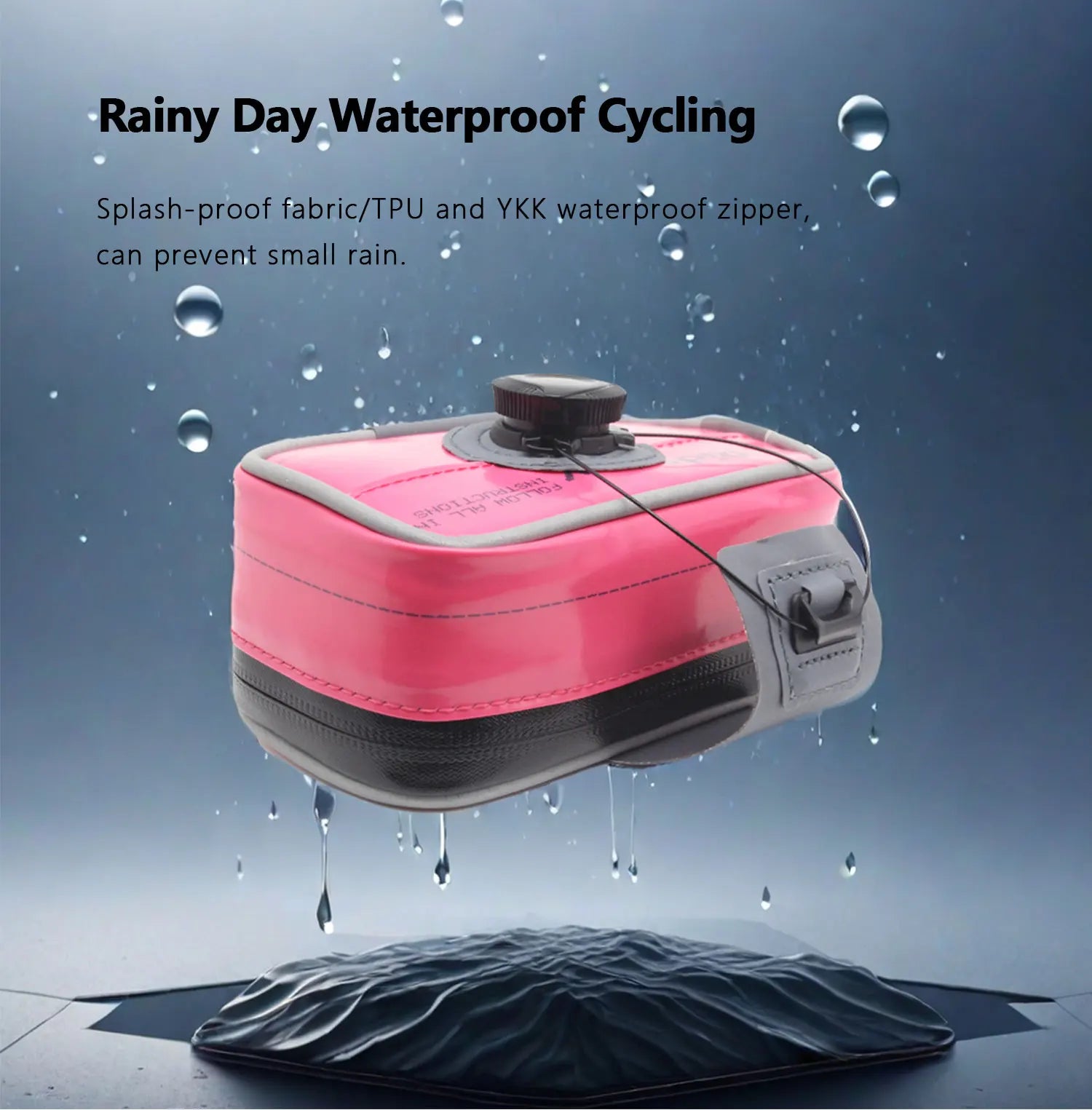 RideNow Matériaux recyclés Sac de vélo Sac arrière VTT Sac de selle de siège arrière de vélo de route Rapide détachable étanche Rangement de cyclisme