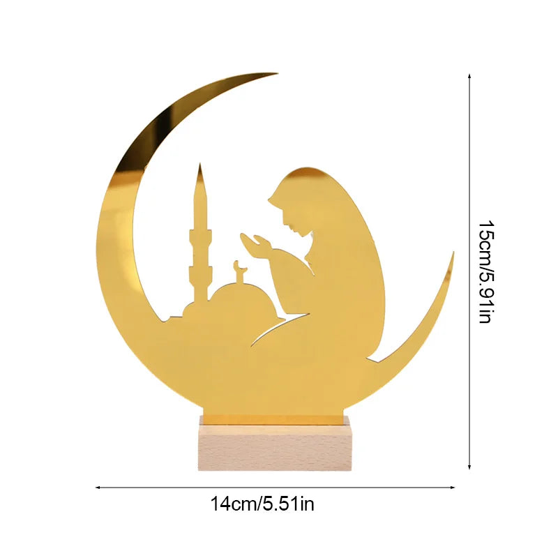 Ornement acrylique du Ramadan Mubarak 2025 Eid Mubarak Ramadan Kareem, décoration pour la maison, décor de fête musulmane islamique, cadeau Eid Al Adha