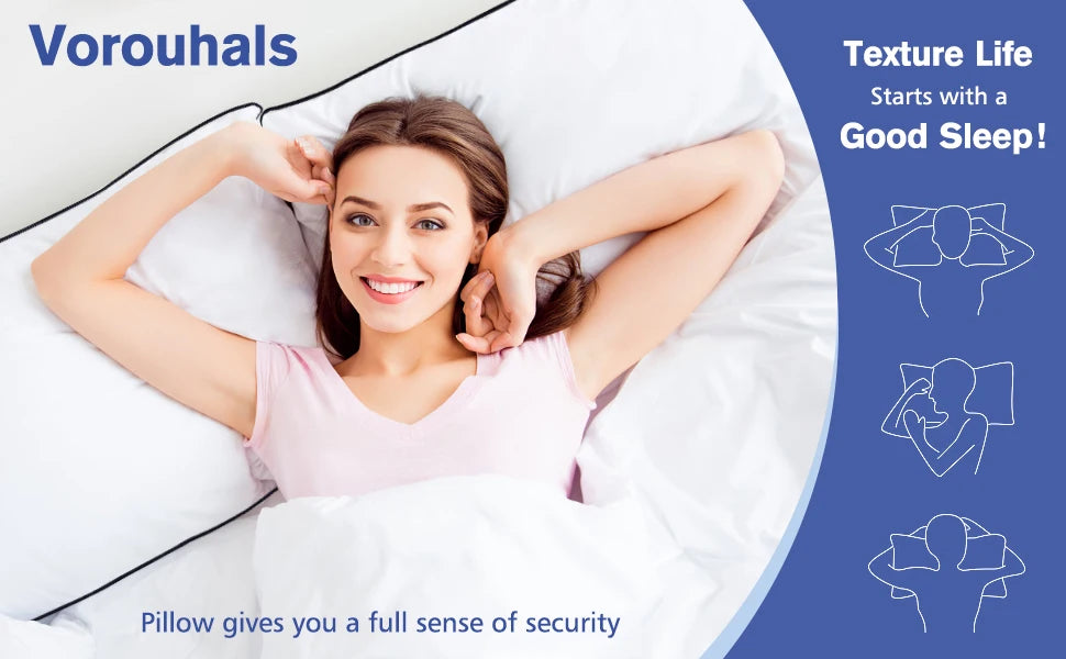 Oreillers de lit rafraîchissants, microfibre 3D de luxe, housse respirante pour dormeurs latérales, dos et ventre, réduit la douleur au cou, paquet de 4