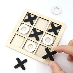 Mini Échiquier en Bois XO Tic Tac Parker, Puzzle d'Interaction Montessori, Jeu d'Entraînement, ApprentiCumbria du Cerveau, Jouet Précoce