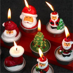 Bougie parfumée pour arbre de noël, faite à la main, père noël, bougies mignonnes en cire de soja, bonhomme de neige, bougies de mariage, décoration de la maison, cadeaux de fête de noël