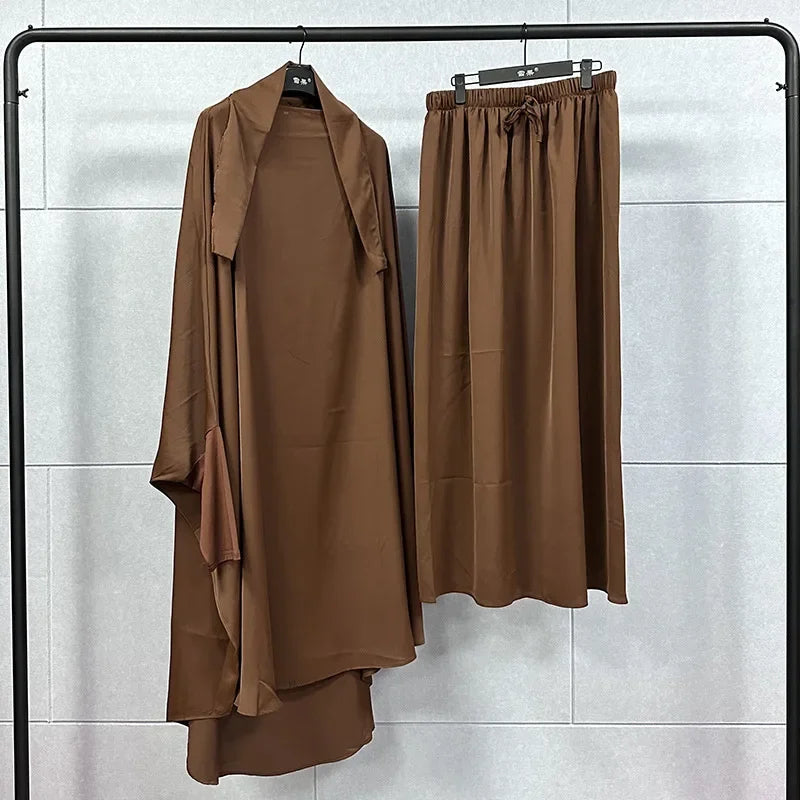 Abayas du Ramadan pour femmes musulmanes, ensemble de 2 pièces, robe Hijab, vêtement de prière, Abaya, longue tiens imar, robe arabe, vêtements islamiques