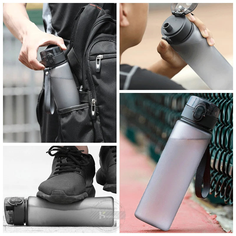 400/560ml bouteille d'eau Sport bouteille à boire Portable étanche Shaker bouteille en plastique Drinkware Sport de plein air Fitness sans BPA