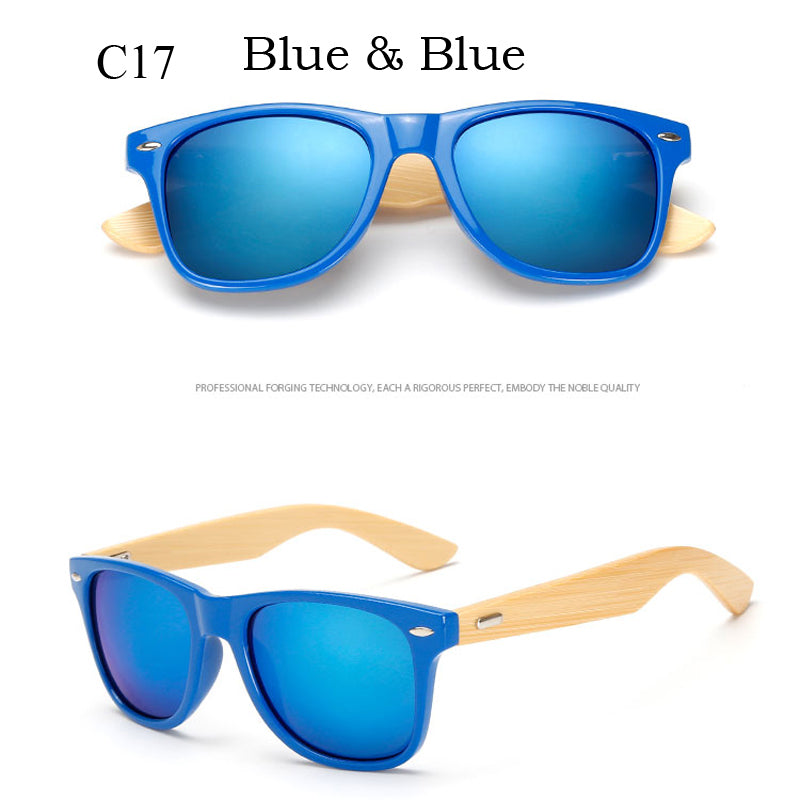 16 couleurs bambou lunettes de soleil hommes lunettes de soleil en bois femmes marque concepteur miroir Original bois lunettes de soleil rétro de sol masculino