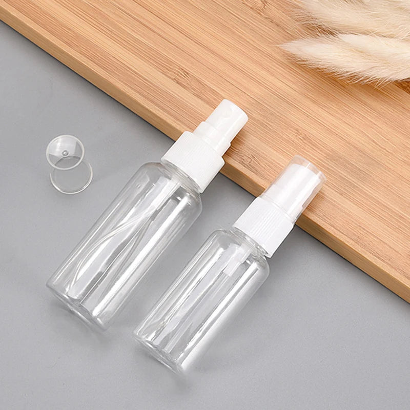 Flcopropriété pulvérisateur en plastique africain transparent, vaporisateur, liquide HI, accessoires de voyage, quotidien, 20 ml, 30 ml, 50 ml, 100ml